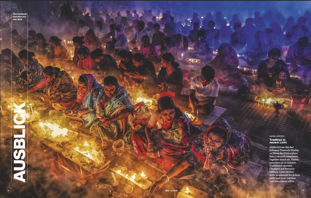 Baba Loknath celebration in Bangladesh, published in GEO Magazine, November 2025.
