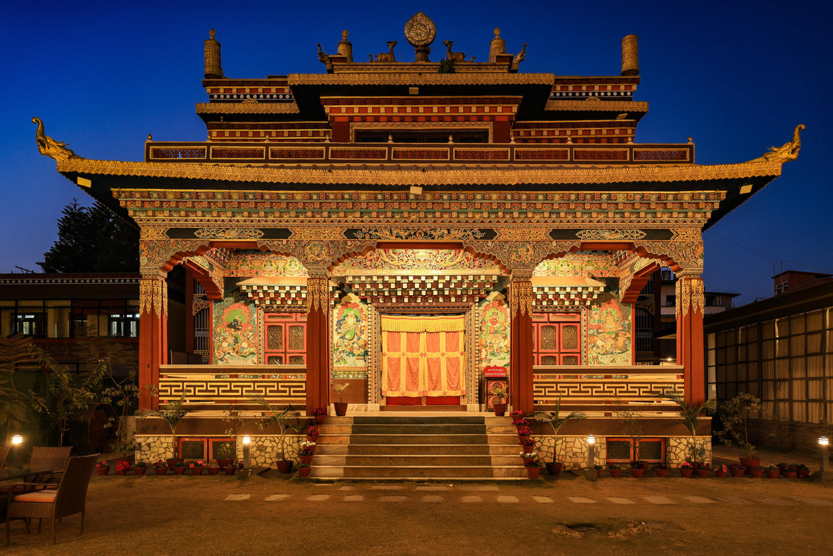 Hotel Dolmaling near Boudhanath in Kathmandu, photographed by Laurin Strele.