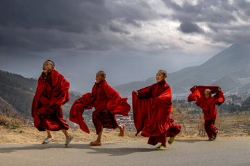 Bhutan Monks — fine art photograph by Laurin Strele