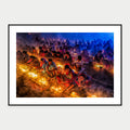 Black-framed display mockup of Festival of Lights by Laurin Strele; frame shown for illustration.