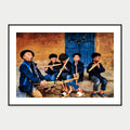 Black-framed display mockup of Ha Chiang Boyband by Laurin Strele; frame shown for illustration.