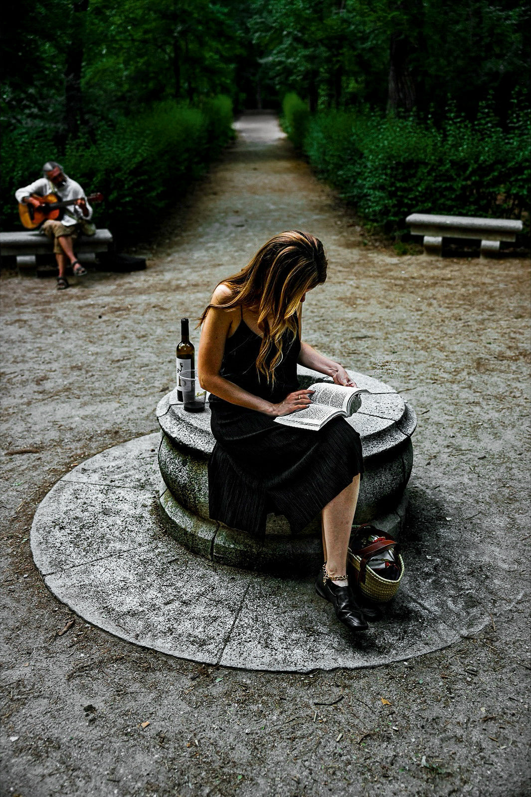Reading in Retiro Park — fine art photograph by Laurin Strele